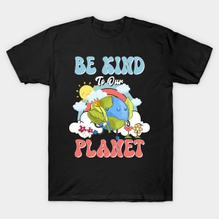 Be Kind To Our Planet Earth Day Gift For Kids Boys Girls T-Shirt